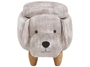 Pufa zwierzak ze schowkiem DOGGY Pies Welur Beżowy_783224