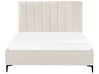 Boucle EU King Size Ottoman Bed Off-White SEZANNE_939774