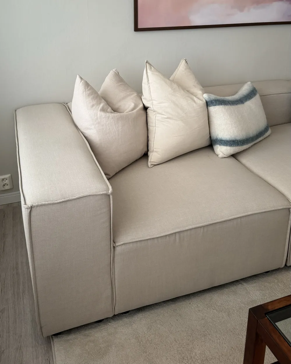 Modulo Angolare APRICA Lino sintetico Beige_921422