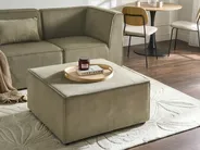 Modular Corner Sofa 4 Seater LEMVIG with Ottoman Corduroy Green Left Hand_1053529