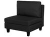 5 Seater U-Shaped Modular Fabric Sofa with Ottoman Black FEVIK_781336