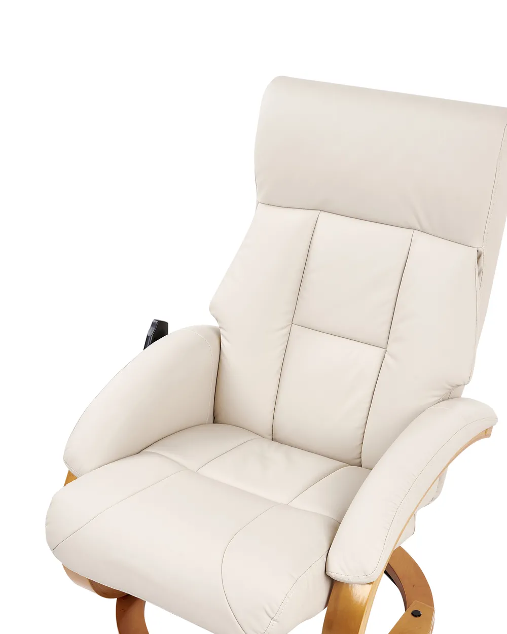 Poltrona massaggiante FORCE con poggiapiedi Pelle sintetica Beige chiaro_965020
