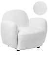 Fauteuil JULE Bouclé Blanc cassé