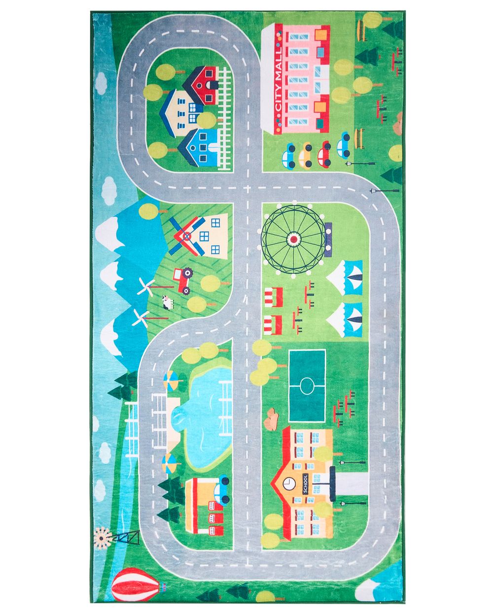 Kids Rug SEBEN Green 80 x 150 cm