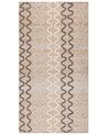 Teppich Jute beige 80 x 150 cm geometrisches Muster Kurzflor SOGUT_852348
