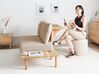 Soffa med bord 2-sits bouclé beige SALO_932582