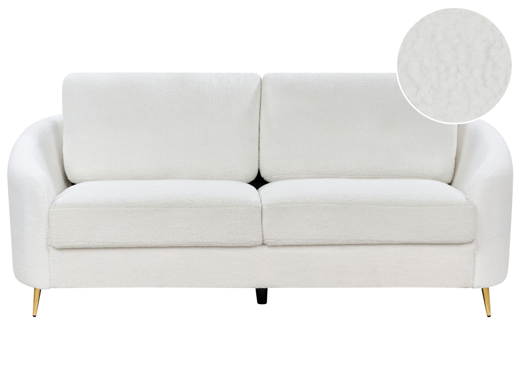 Sofa 3-osobowa boucle biała TROSA_911058