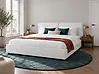Bed Boucle LINARDS 180 x 200 cm (EU Super King) White