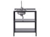 Steel Outdoor Kitchen Island with Sink Black VILAMA_872469