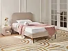 Bed Boucle FLAYAT 120 x 200 cm (EU Small Double) Light Beige