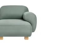 Modular Sofa 3 Seater AMLI with Ottoman Fabric Light Green_1070003