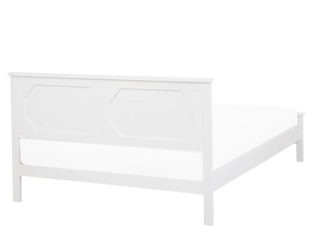 Bed Pine Wood OLIVET 160 x 200 cm (EU King Size) White_773827