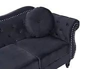 Sofa dla 3 osób SKIEN Welur Czarny_1170590