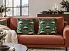 Conjunto de 2 cojines decorativos GOLDSPRUCE 45 x 45 cm Terciopelo Verde Motivo navideño