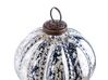 Set of 6 Glass Baubles Silver ARGENTIN_899768