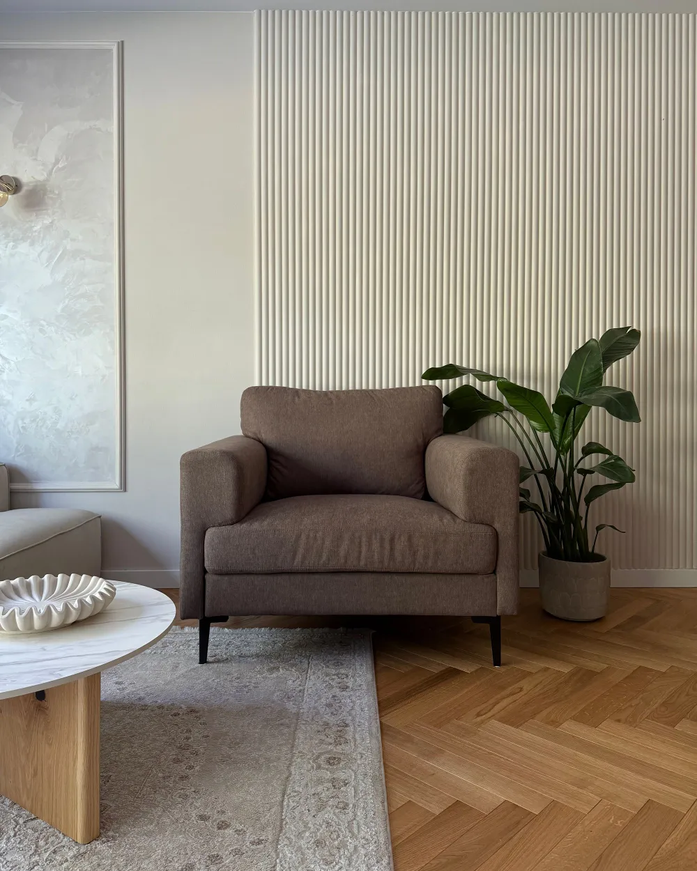 Poltrona LOUSTO Tessuto Marrone_1174073