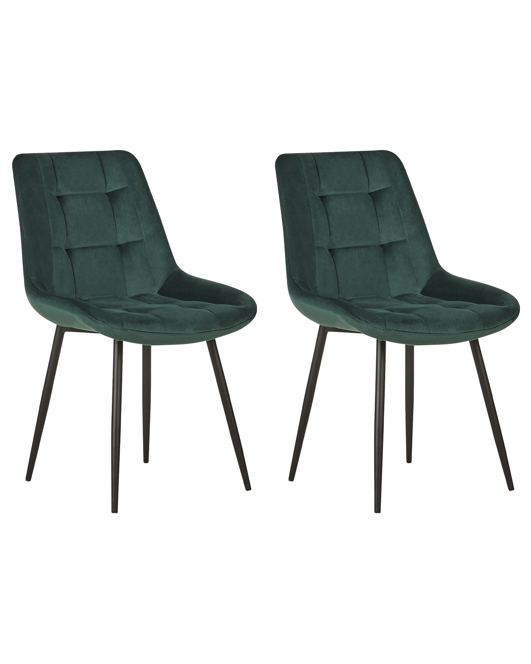 Lot de 2 chaises en velours vert MELROSE_771910