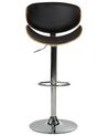 Faux Leather Swivel Bar Stool Black ROTTERDAM_732767