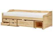 Letto da giorno con contenitore Legno di pino ROYVILLE 90 x 200 cm Marrone chiaro_936551