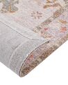 Teppich Baumwolle beige orientalisches Muster 80 x 300 cm YANOBA_853713