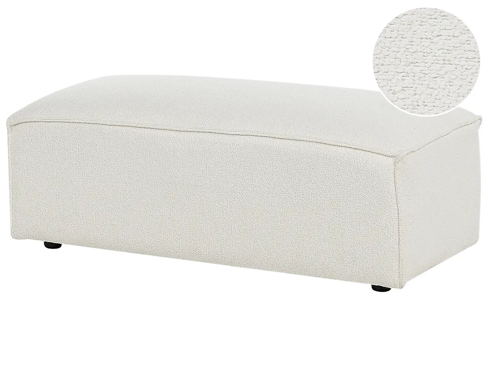 Repousa-pés HELLNAR Bouclé Branco creme | Beliani.pt