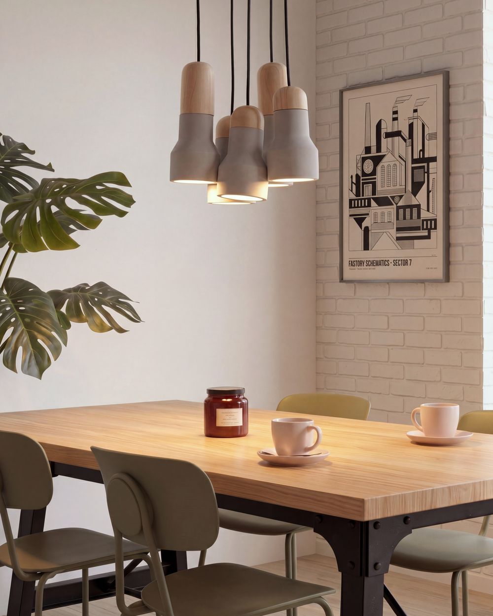 Pendant Lamp APURE Concrete Grey