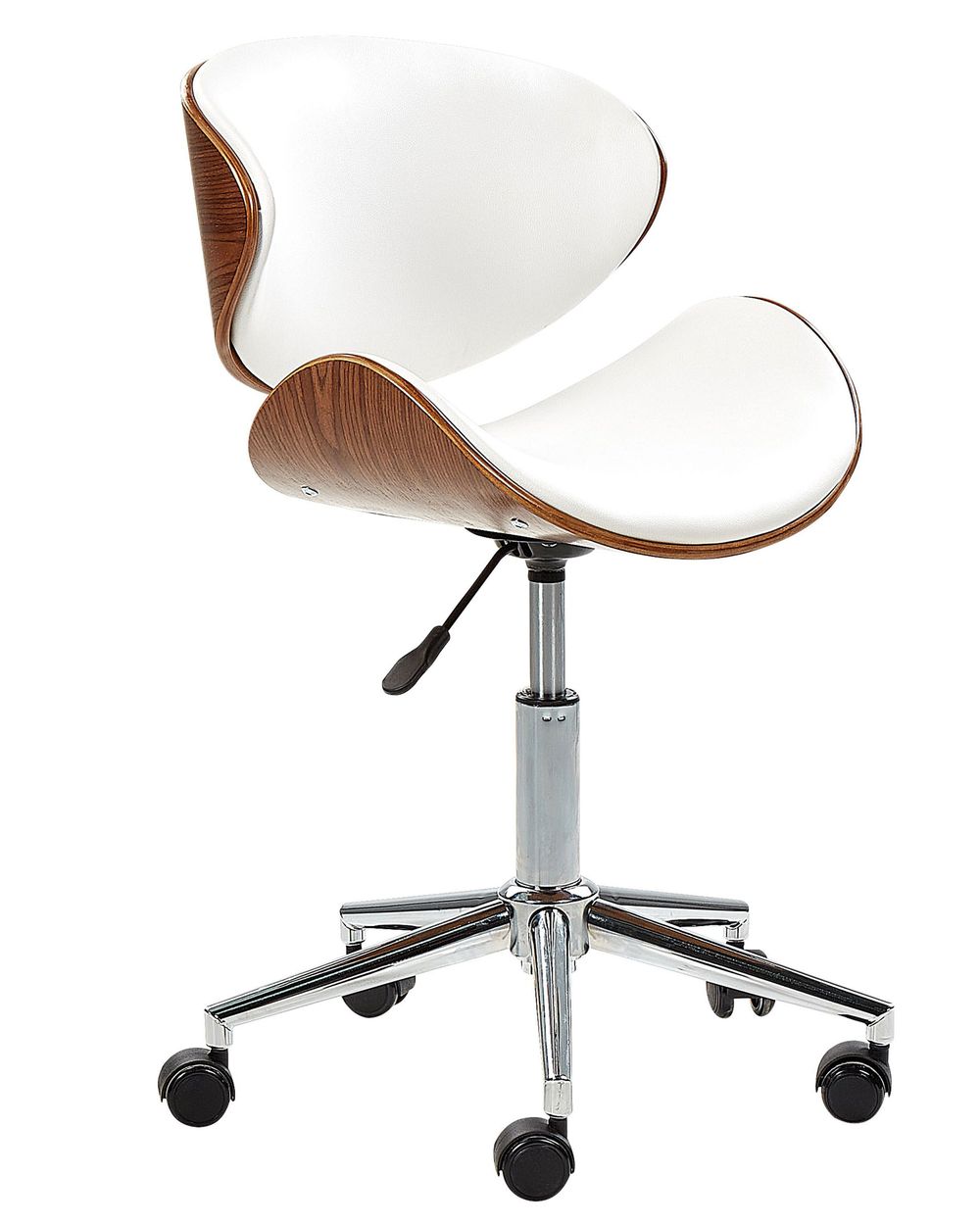Desk Chair Faux Leather White ROTTERDAM Beliani
