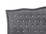 Letto contenitore METZ Velluto Grigio scuro 140 x 200 cm_736198