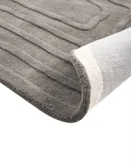 Tappeto SATNA Grigio scuro 160 x 230 cm Lana_1036949
