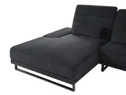 Corner Sofa 4 Seater IKAST Fabric Black Right Hand_959944