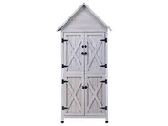 Schowek narzędziowy SENIGA 85 cm 46 cm Drewno jodłowe Szary_1041611