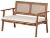 Lounge Set zertifiziertes Akazienholz hellbraun 4-Sitzer Auflagen hellbeige ARENELLA_928376