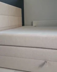 Divan Bed with Storage ARISTOCRAT Fabric Light Beige 160 x 200 cm (EU King Size)_997379