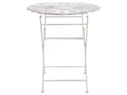 Bistro Table PAVIA 71 cm 71 cm Metal Off-White_1046291