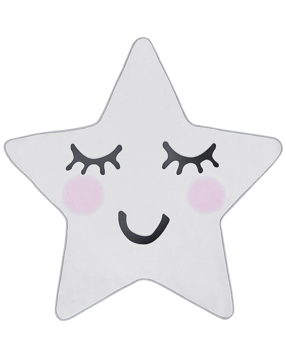 Kids Rug SIRIUS White 120 x 120 cm
