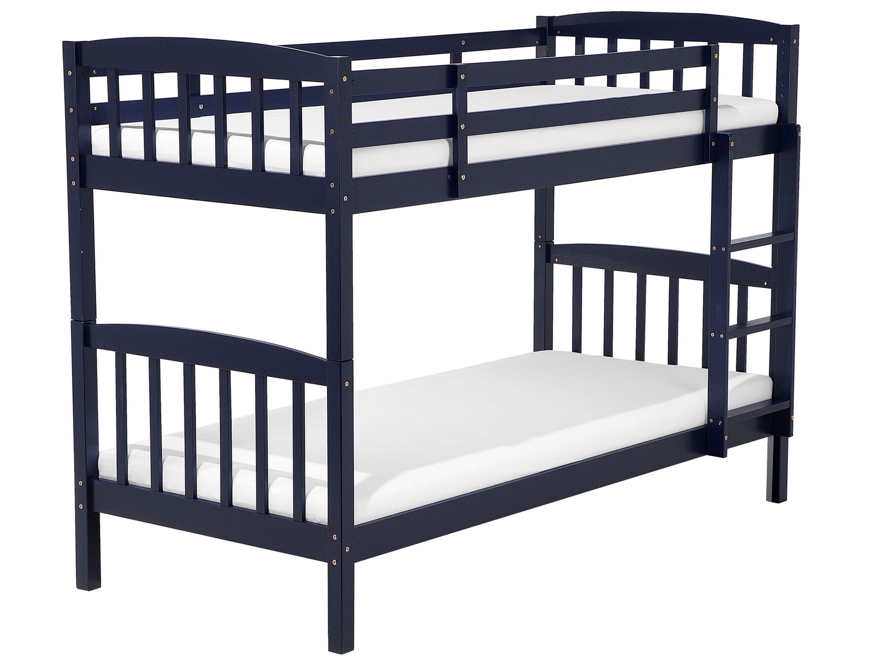 Dřevěná modrá patrová postel 90x200 cm REVIN_711236