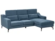 Divano angolare 4 posti GLOSLI Tessuto Blu marino Lato Sinistro_720097