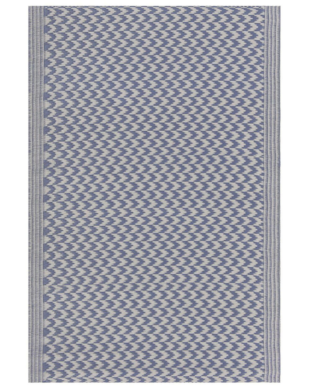Tapis D'extérieur JEMIDI - 90x150 Cm - Polypropylène Résistant - Pour Terrasse, Balcon, Jardin - Gris