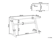 Biurko gamingowe DARFUR 120 cm 60 cm RGB LED Czarny_795291