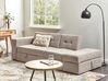 Sectional Sofa Bed with Ottoman Taupe FALSTER_935842