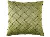 Set of 2 Velvet Pleated Cushions 43 x 43 cm Green NARCISSUS_826807