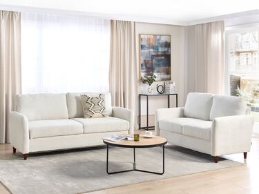 Jumbo Cord Living Room Sofa Set White MARE