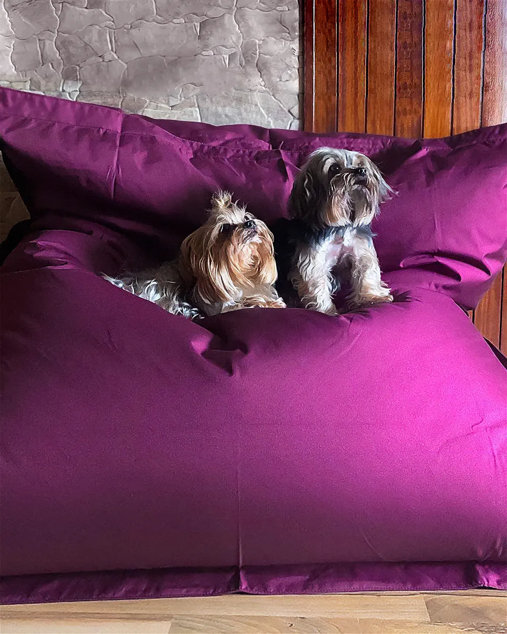 Bean Bag 300 L FUZZY 140 cm 180 cm Purple_798257