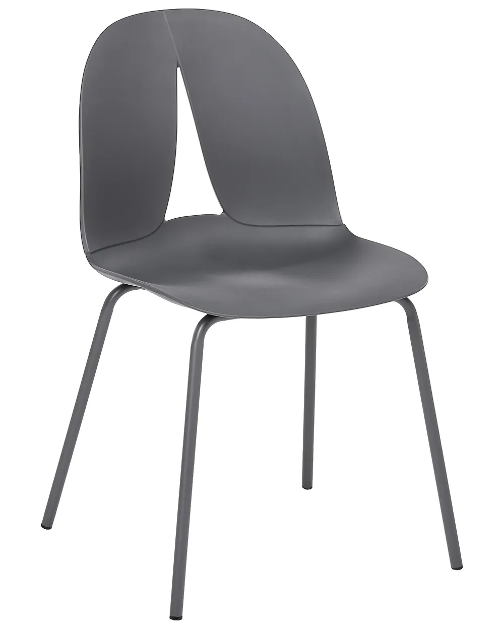 Set of 2 Garden Chairs BOLGHERI Armless Dark Grey_1183139