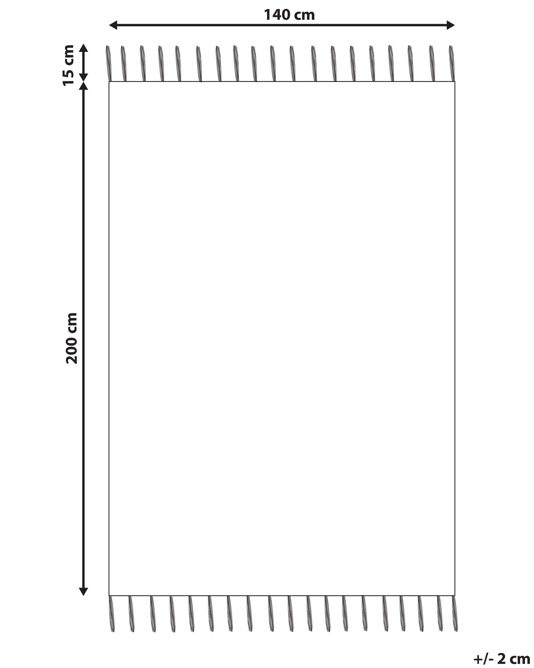 Outdoor Area Rug 140 x 200 cm Grey and White TABIAT_852866