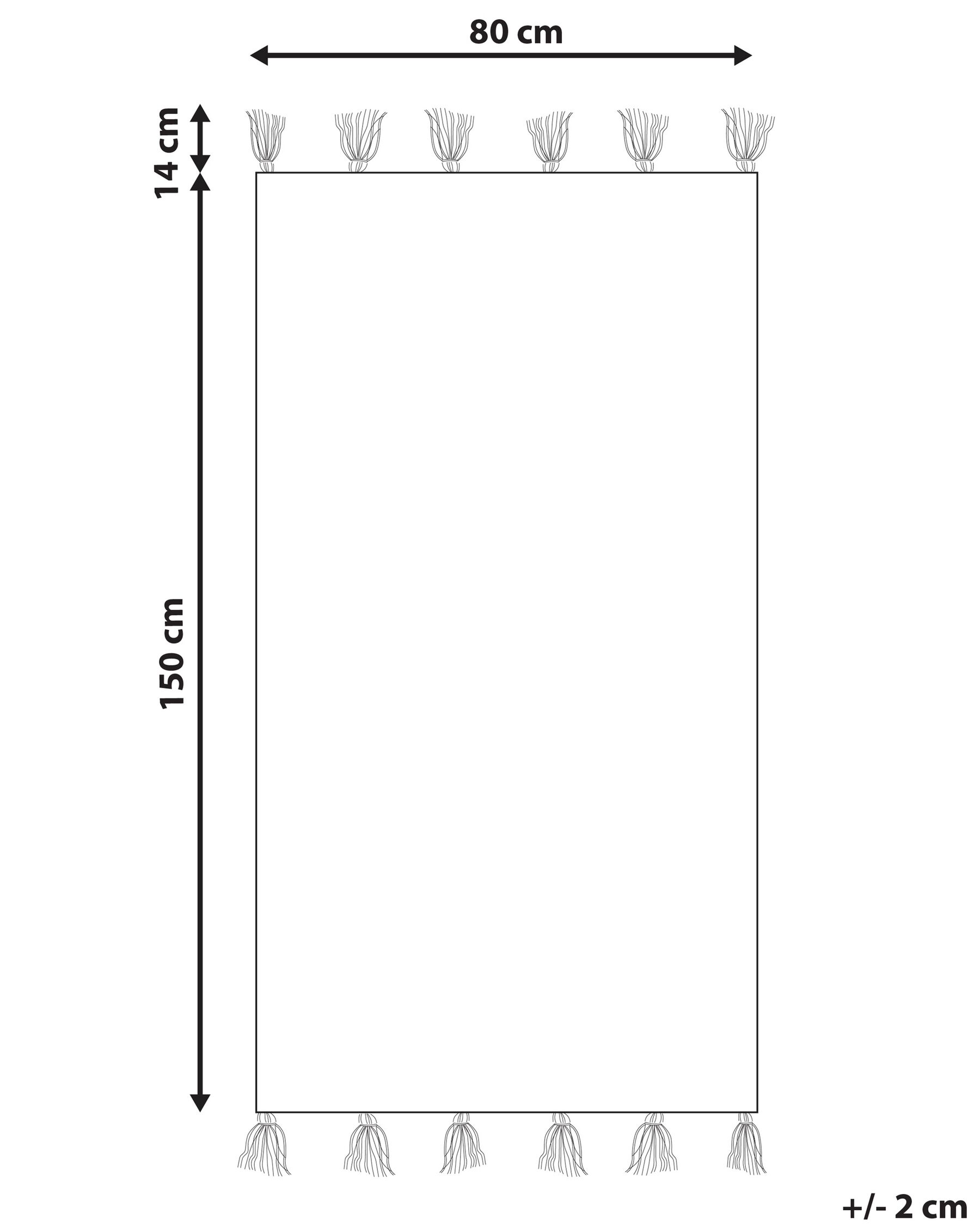 Cotton Kids Area Rug 80 x 150 cm White and Pink CAVUS_839826