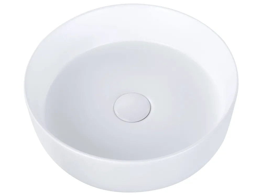 Countertop Basin CALIG ⌀ 360 mm Ceramic Off-White_923400