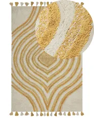 Tappeto BINGOL Giallo 160 x 230 cm Cotone_839480