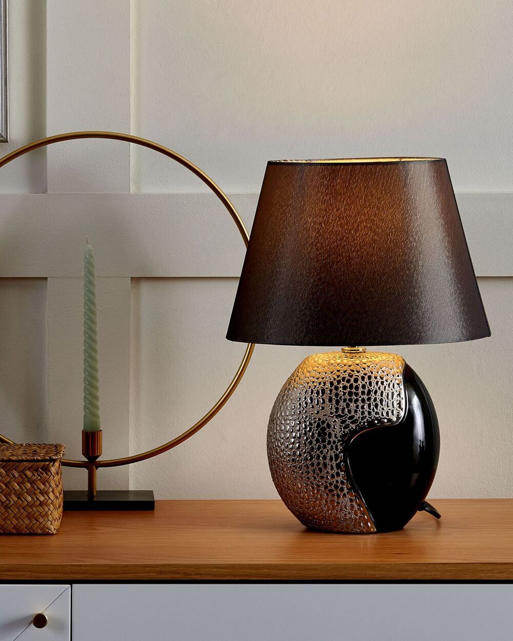 Table Lamp ARGUN Ceramic Grey