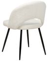 Set of 2 Boucle Dining Chairs White ONAGA_877461